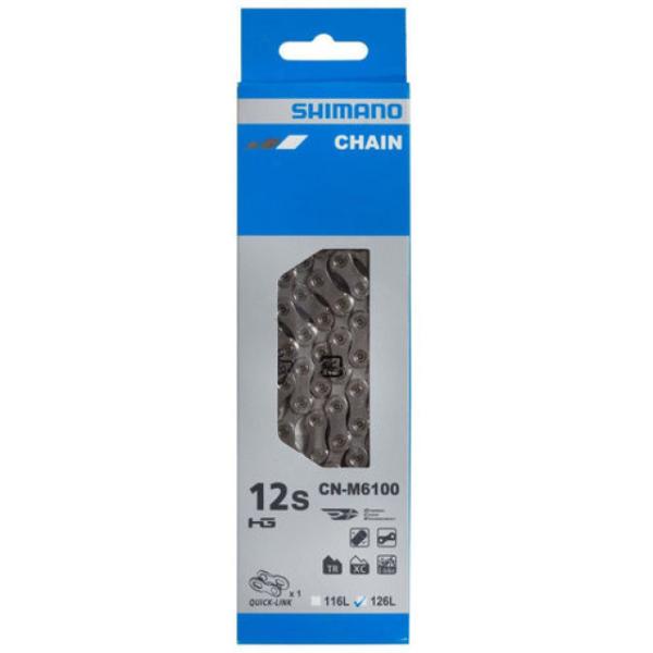 Shimano Deore Kette 12-f CN-M6100126Q  Silber 126 Glieder