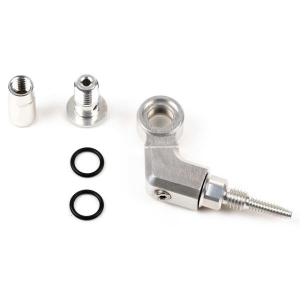 Trickstuff Winkelanschluss F&uuml;r Kevlar Leitung, silber  Silber