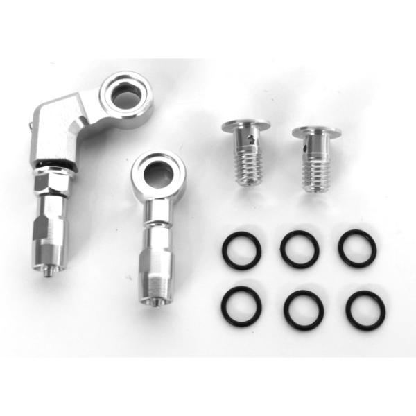 Trickstuff Leitungsanschlussset F&uuml;r Kevlar Leitung, silber, Angled & Banjo 5mm  Silber