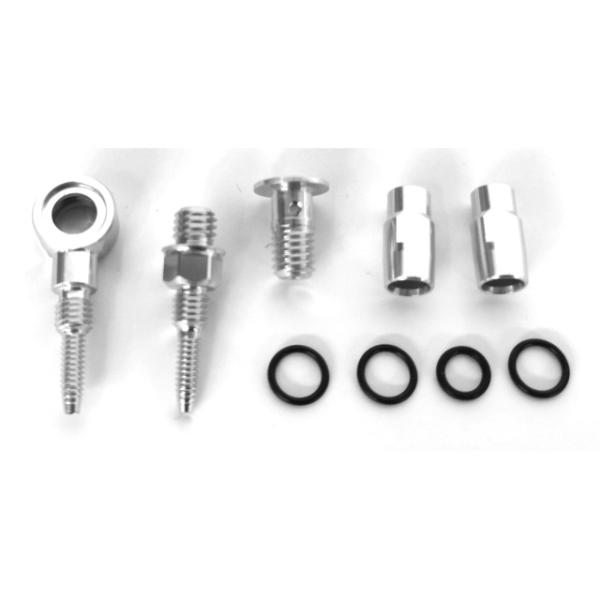 Trickstuff Leitungsanschlussset F&uuml;r Kevlar Leitung, silber, Banjo & M6x1 5mm  Silber