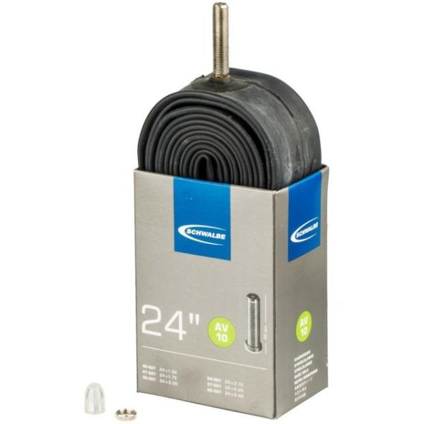 Schwalbe Schlauch MTB Schrader AV10 24x1.50-2.50 40/62-507 Ventil 40mm  Schwarz 24 1,5 &ndash; 2,5 x 1,5 &ndash; 2,5 Zoll