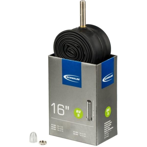 Schwalbe Schlauch 16 Schrader AV3 16x1.75-2.50 47/62-305 Ventil 40mm  Schwarz 16 1,75 &ndash; 2,5 x 1,75 &ndash; 2,5 Zoll