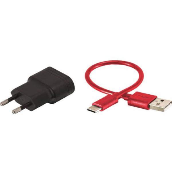 Sigma Schnellladeger&auml;t USB-C inkl. Ladekabel Buster 1100/Buster 1600  Schwarz Rot