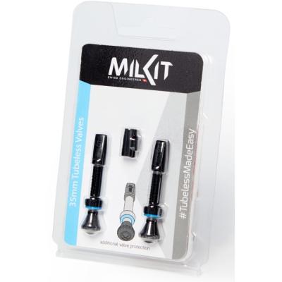 milKit TL Ventil Valve Pack 35 35mm Ventile 2 Stk.  Schwarz, Blau 35 mm Produktbild 1