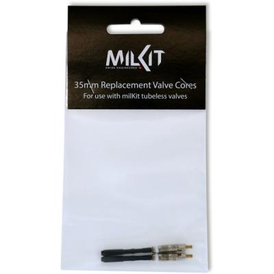 milKit Ventileinsatz Valve Core 35 35mm Ventile 2 Stk.  Schwarz, Silber 35 mm Produktbild 1