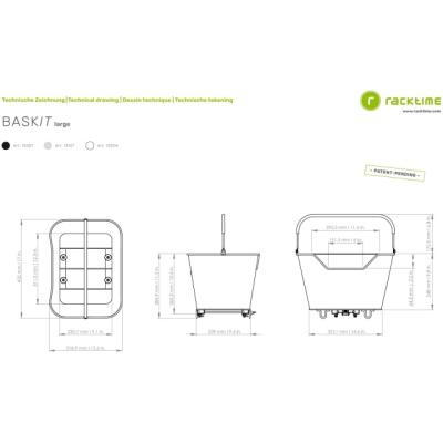 Racktime Gep&auml;cktr&auml;gerkorb Bask it large Snap it 43x31x29cm schwarz Produktbild 1