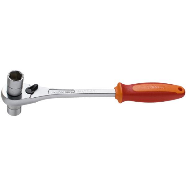 Unior "Kurbelratsche 3/8""" 14/15  Orange, Silber, Rot 260 mm