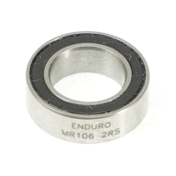 Enduro Bearings Kugellager MR 106 2RS ABEC 3 6x10x3 Pedal Bearing (Race Face Point 1)  Silber, Schwarz 6 mm x 10 mm x 3 mm