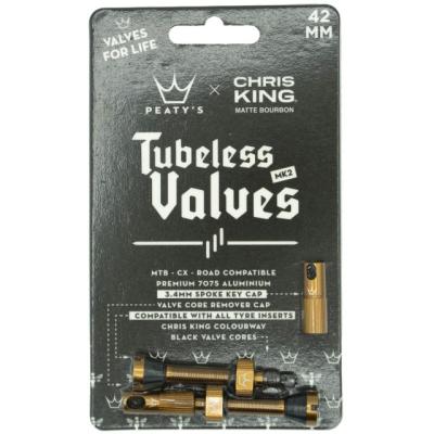 Peaty's Ventil Chris King TL MKII 42mm bourbon  Bourbon 42 mm Produktbild 1