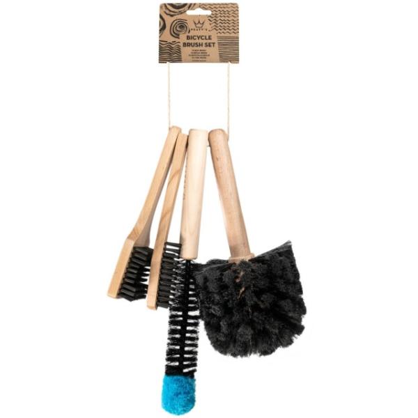 Peaty's Bicycle Brush Set 4 B&uuml;rsten  Braun, Schwarz, Blau