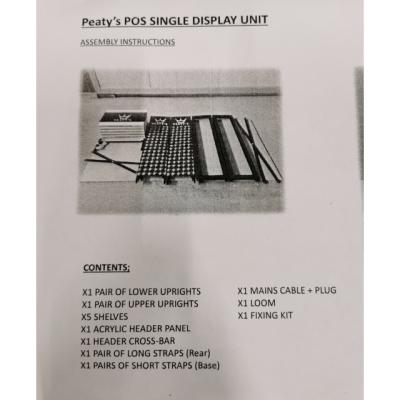 Peaty's POS Stand MKII 5 Tier Blaue Tablare schwarz  Schwarz Produktbild 1