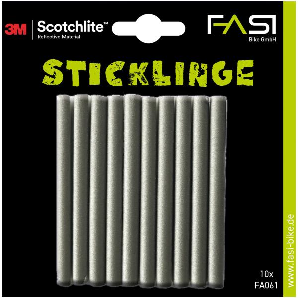 FASI Speichenreflektor Sticklinge Set &agrave; 10 Stk. silber 