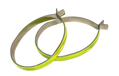 FASI Hosenspangen 8 mm Edelstahl gelb refektierend  Produktbild 1