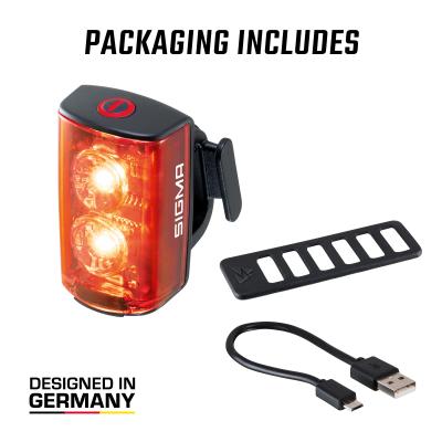 Sigma R&uuml;cklicht Buster RL 80 USB LED schwarz  Produktbild 1