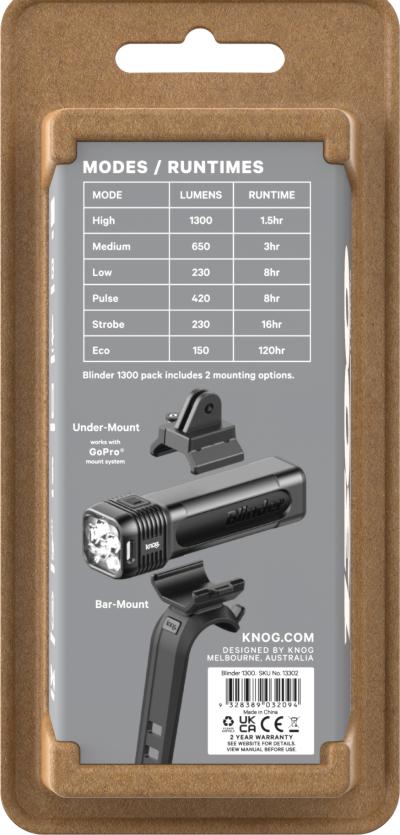Knog Scheinwerfer Blinder 1300 schwarz  Produktbild 9