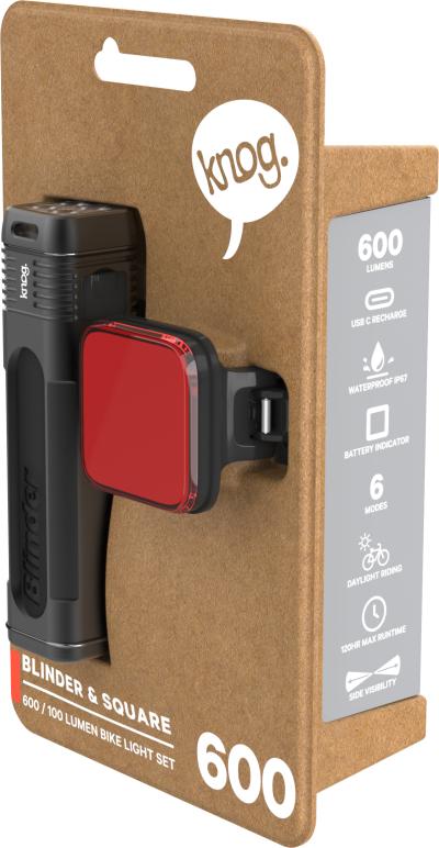 Knog Lichtset Blinder 600 & Blinder Square schwarz  Produktbild 3