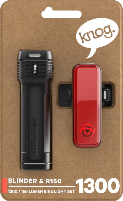 Knog Lichtset Blinder 1300 & Blinder R150 schwarz  Produktbild 2