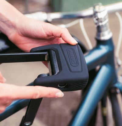 Abus Faltschloss Bordo One 6000AF/120 Fingerprint mit Halter SH 6000/120 schwarz  Produktbild 4