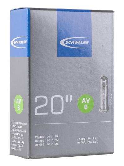 Schwalbe Schlauch AV6 20" 28/40-406 Autoventil  Produktbild 1