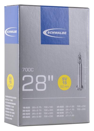 Schwalbe Schlauch SV15 28" 18/28-622/630 Prestaventil 50 mm  Produktbild 1