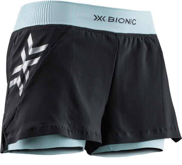 X-BIONIC Women Twyce Race 2in1 Shorts clearwater/black M