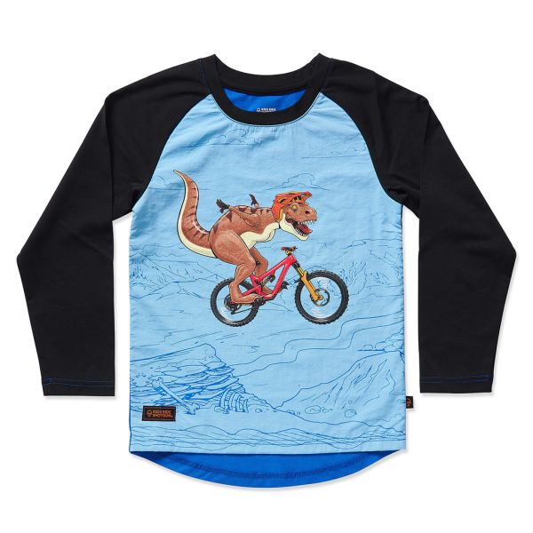 Kids Ride Shotgun Dino Windproof Kids MTB Jersey 4 Y blue Jungen